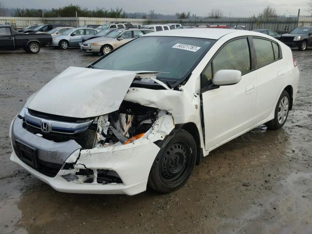 JHMZE2H33DS006841 - 2013 HONDA INSIGHT WHITE photo 2