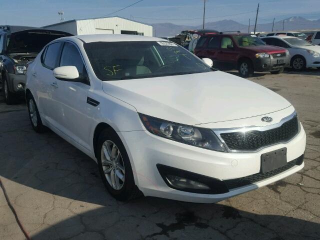 KNAGM4A72D5390692 - 2013 KIA OPTIMA LX WHITE photo 1