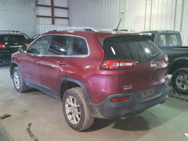 1C4PJMCS1EW120121 - 2014 JEEP CHEROKEE L BURGUNDY photo 3