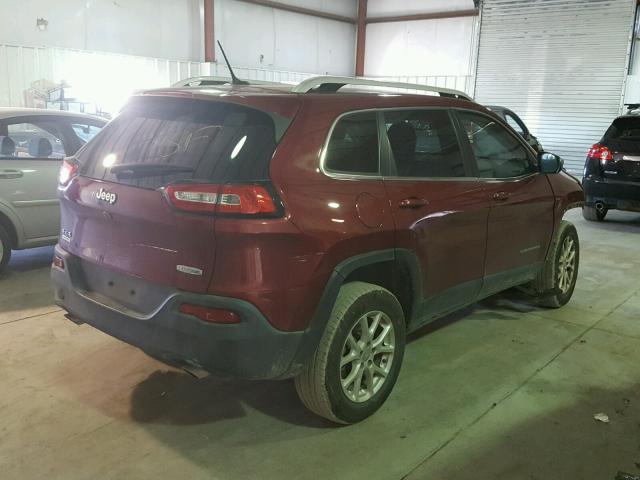 1C4PJMCS1EW120121 - 2014 JEEP CHEROKEE L BURGUNDY photo 4