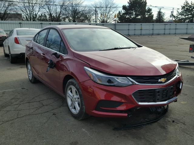 1G1BE5SM1H7186201 - 2017 CHEVROLET CRUZE LT MAROON photo 1