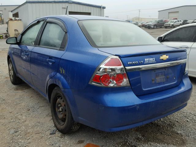 KL1TD5DE1AB125042 - 2010 CHEVROLET AVEO LS BLUE photo 3