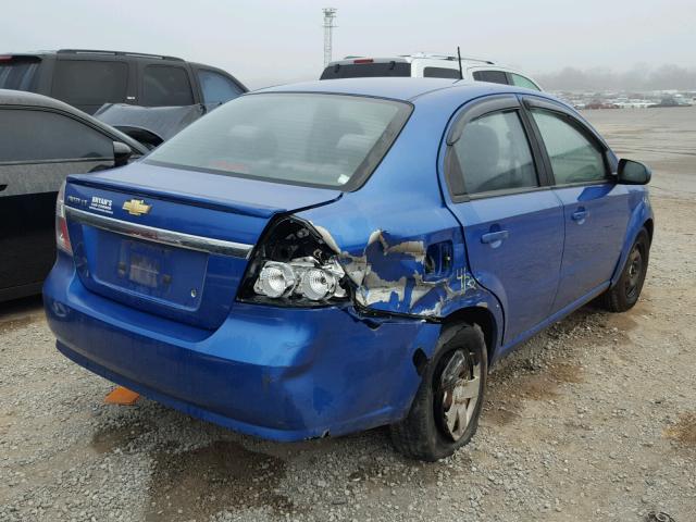 KL1TD5DE1AB125042 - 2010 CHEVROLET AVEO LS BLUE photo 4