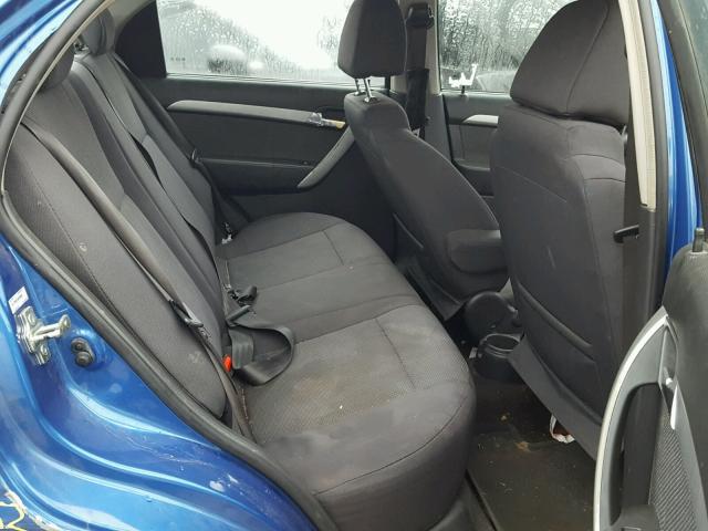 KL1TD5DE1AB125042 - 2010 CHEVROLET AVEO LS BLUE photo 6