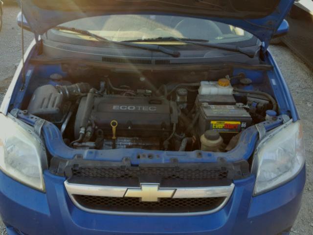 KL1TD5DE1AB125042 - 2010 CHEVROLET AVEO LS BLUE photo 7