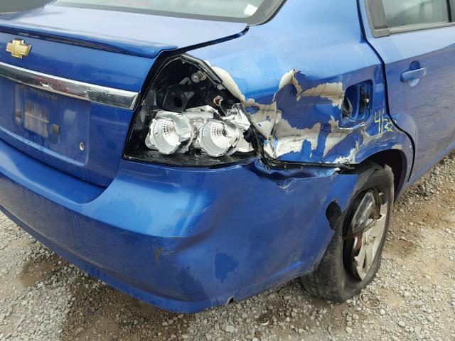 KL1TD5DE1AB125042 - 2010 CHEVROLET AVEO LS BLUE photo 9