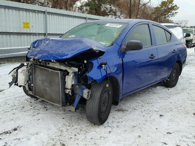 3N1CN7AP4EL802129 - 2014 NISSAN VERSA S BLUE photo 2