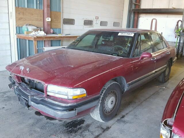 1G4CW53L6P1651504 - 1993 BUICK PARK AVENU RED photo 2