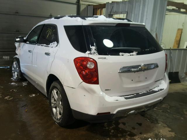 2GNFLGEK5D6257308 - 2013 CHEVROLET EQUINOX LT WHITE photo 3