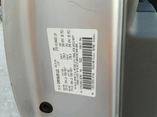 1D7HA16K68J158708 - 2008 DODGE RAM 1500 S SILVER photo 10