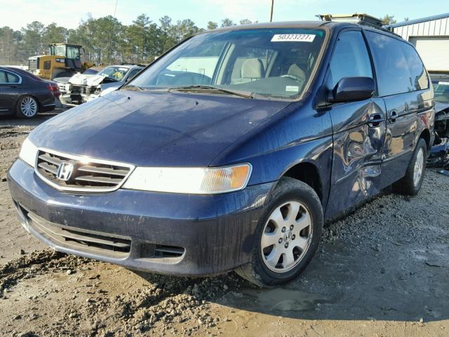 5FNRL18674B049541 - 2004 HONDA ODYSSEY EX BLUE photo 2