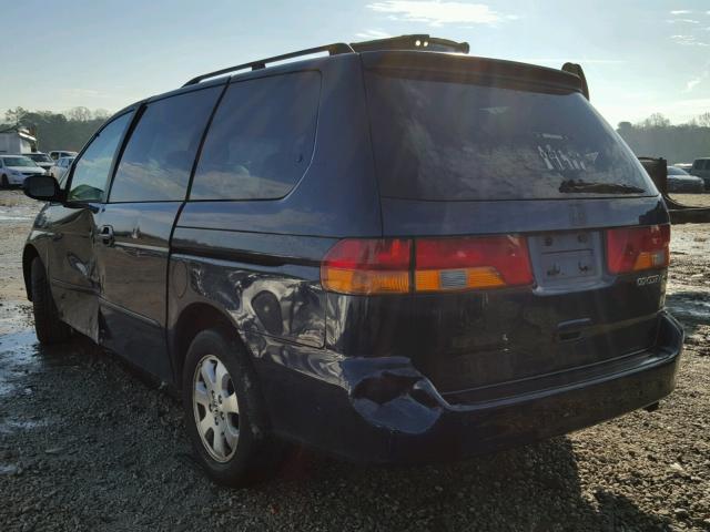 5FNRL18674B049541 - 2004 HONDA ODYSSEY EX BLUE photo 3