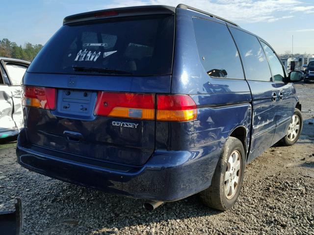 5FNRL18674B049541 - 2004 HONDA ODYSSEY EX BLUE photo 4