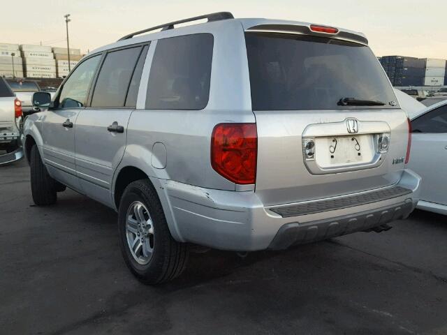 2HKYF18505H506753 - 2005 HONDA PILOT EXL SILVER photo 3