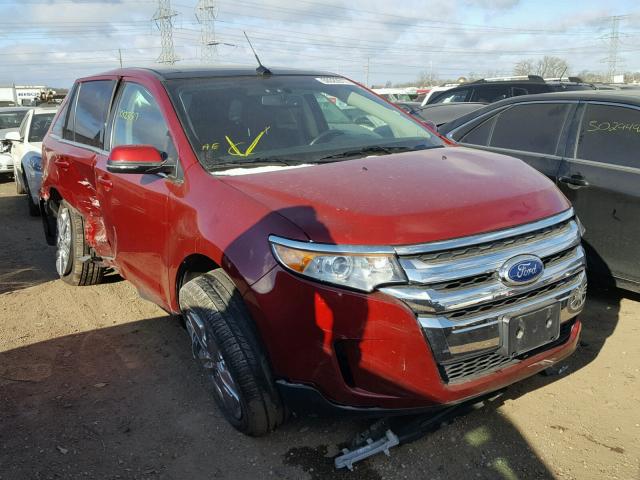 2FMDK4KC6EBA45035 - 2014 FORD EDGE LIMIT RED photo 1