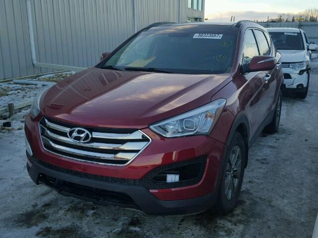 5XYZUDLB1EG159224 - 2014 HYUNDAI SANTA FE S RED photo 2