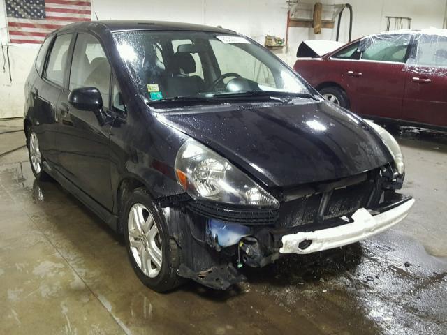 JHMGD38677S012852 - 2007 HONDA FIT S BLACK photo 1