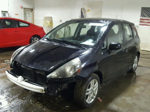 JHMGD38677S012852 - 2007 HONDA FIT S BLACK photo 2