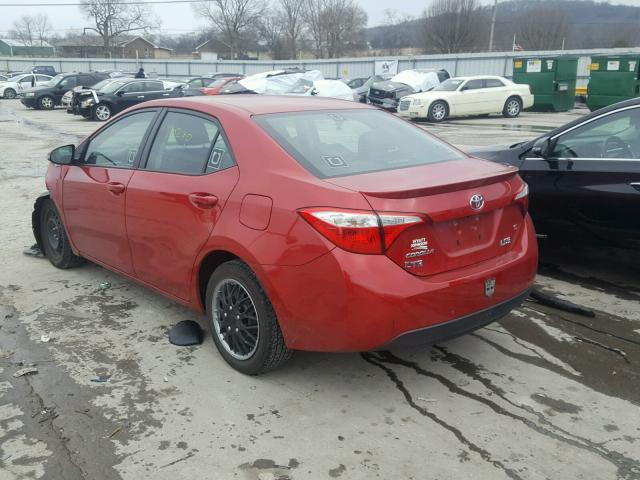 2T1BURHE2FC457506 - 2015 TOYOTA COROLLA L RED photo 3