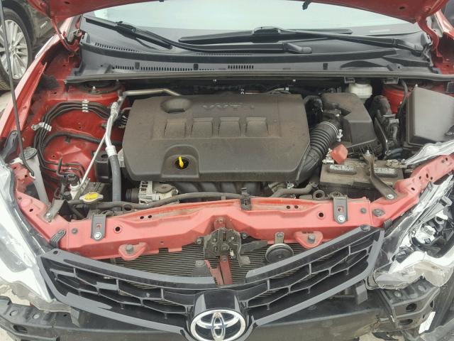 2T1BURHE2FC457506 - 2015 TOYOTA COROLLA L RED photo 7