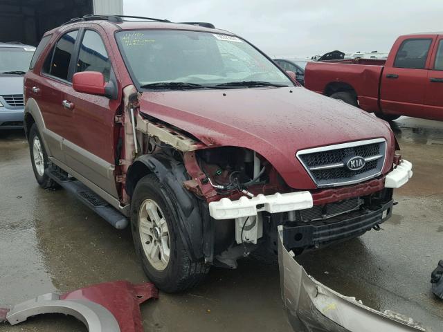 KNDJD733945312835 - 2004 KIA SORENTO EX MAROON photo 1