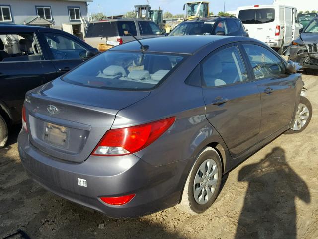 KMHCT4AE8FU804713 - 2015 HYUNDAI ACCENT GLS GRAY photo 4