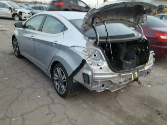 5NPDH4AE1EH499414 - 2014 HYUNDAI ELANTRA SE SILVER photo 3