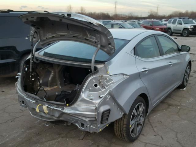 5NPDH4AE1EH499414 - 2014 HYUNDAI ELANTRA SE SILVER photo 4