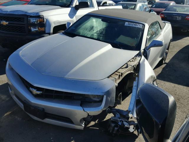 2G1FC3D38C9122616 - 2012 CHEVROLET CAMARO LT SILVER photo 2