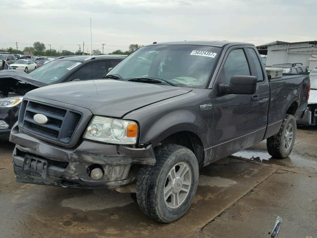 1FTRF14W68KE05192 - 2008 FORD F150 GRAY photo 2