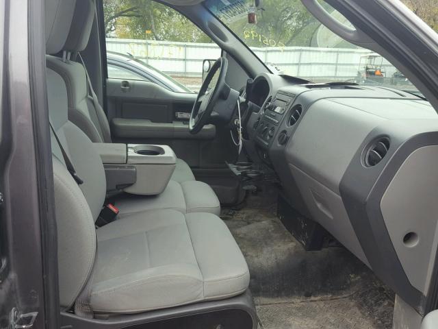 1FTRF14W68KE05192 - 2008 FORD F150 GRAY photo 5