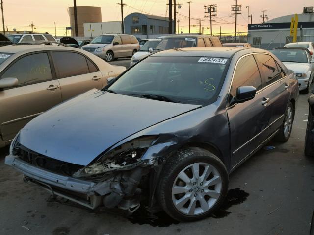 1HGCM66827A014988 - 2007 HONDA ACCORD EX BLUE photo 2