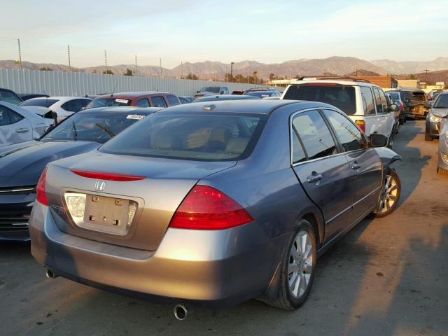 1HGCM66827A014988 - 2007 HONDA ACCORD EX BLUE photo 4