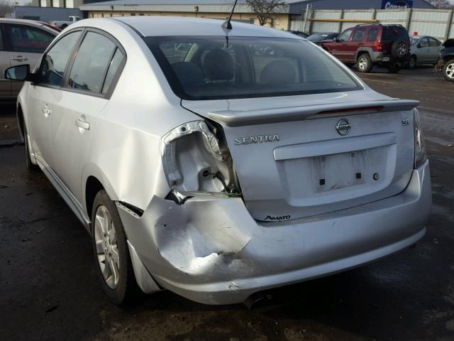 3N1AB6AP6AL723887 - 2010 NISSAN SENTRA 2.0 SILVER photo 3