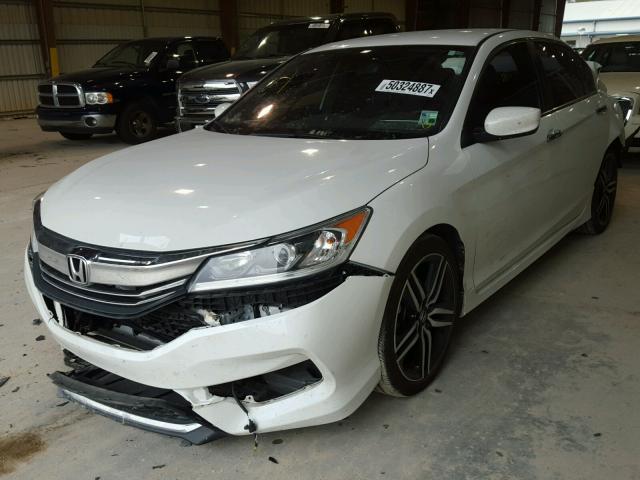 1HGCR2F58HA078857 - 2017 HONDA ACCORD SPO WHITE photo 2