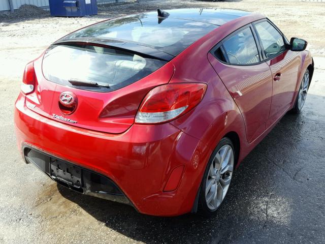 KMHTC6AD6CU069678 - 2012 HYUNDAI VELOSTER B RED photo 4