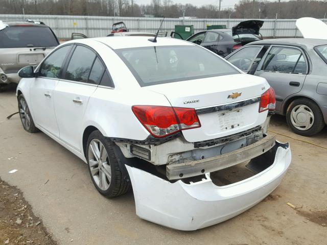 1G1PG5SB1D7273332 - 2013 CHEVROLET CRUZE LTZ WHITE photo 3