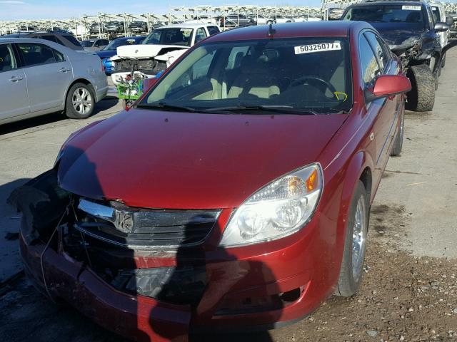 1G8ZS57N48F250036 - 2008 SATURN AURA XE RED photo 2