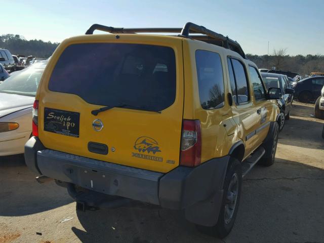 5N1MD28Y42C547376 - 2002 NISSAN XTERRA SE YELLOW photo 4