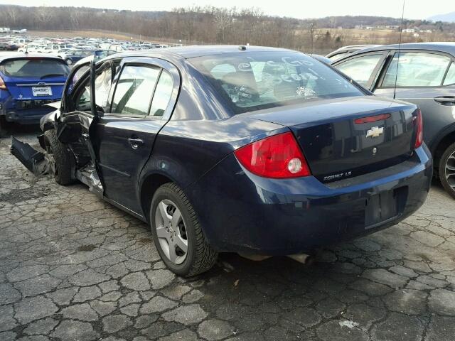 1G1AK58F487296494 - 2008 CHEVROLET COBALT LS BLUE photo 3