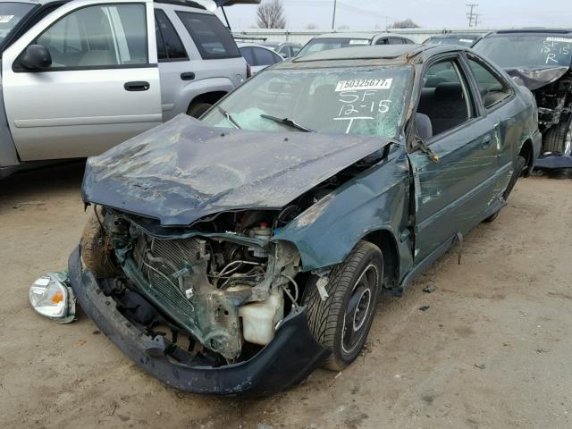 1HGEJ824XYL006434 - 2000 HONDA CIVIC EX GREEN photo 2