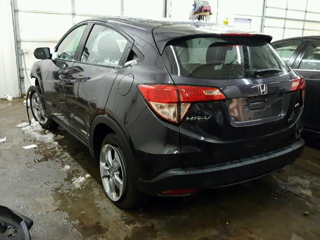 3CZRU6H33GM725476 - 2016 HONDA HR-V LX BLACK photo 3