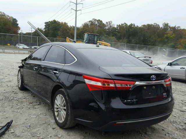 4T1BD1EB2DU008687 - 2013 TOYOTA AVALON HYB BLACK photo 3