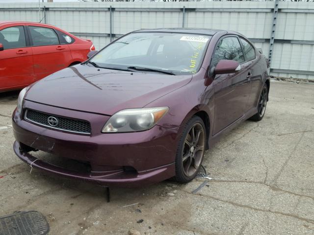 JTKDE167050061412 - 2005 TOYOTA SCION TC MAROON photo 2