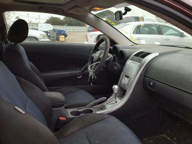JTKDE167050061412 - 2005 TOYOTA SCION TC 栗色 照片 5
