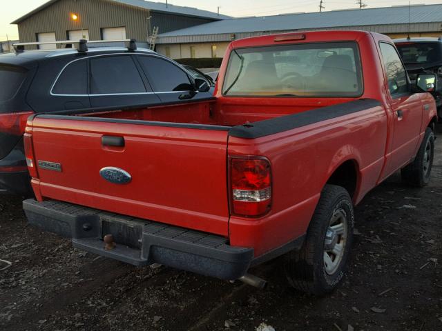 1FTYR10DX7PA72763 - 2007 FORD RANGER RED photo 4