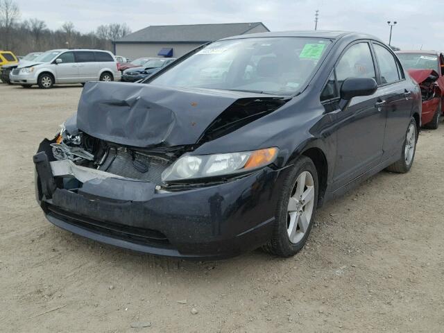 1HGFA16837L034308 - 2007 HONDA CIVIC EX შავი ფოტო 2