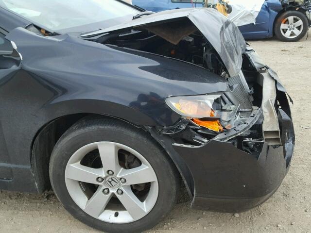 1HGFA16837L034308 - 2007 HONDA CIVIC EX შავი ფოტო 9