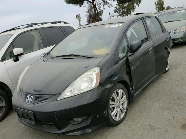 JHMGE87469S037755 - 2009 HONDA FIT SPORT BLACK photo 2