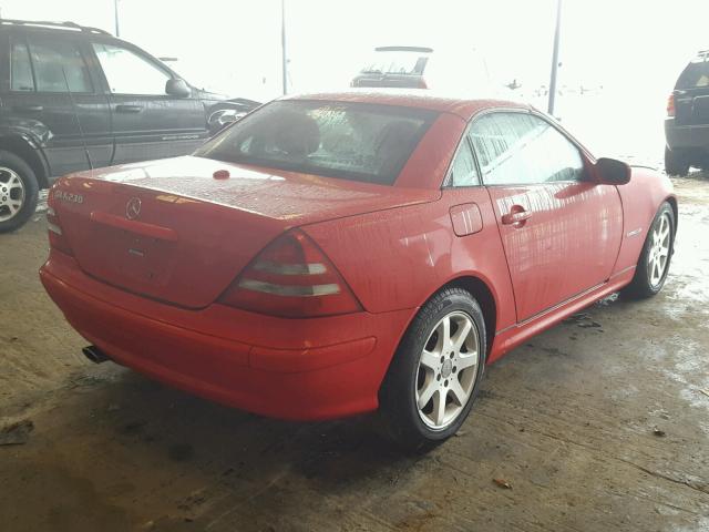 WDBKK49F01F229230 - 2001 MERCEDES-BENZ SLK 230 KO RED photo 4